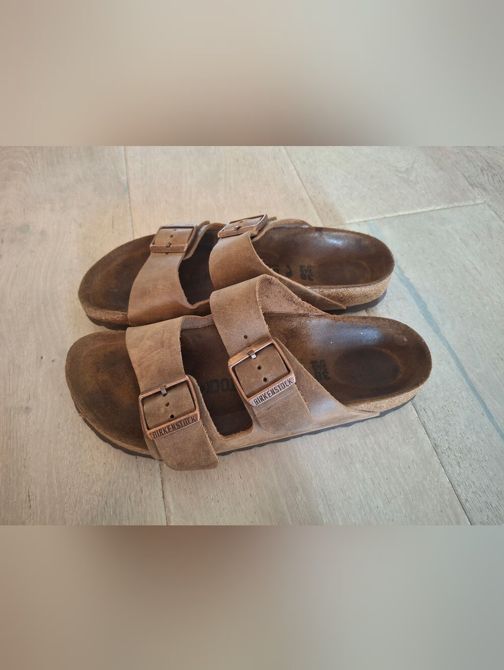 Birkenstock Arizona Oiled Leather Tobacco Brown Sandals